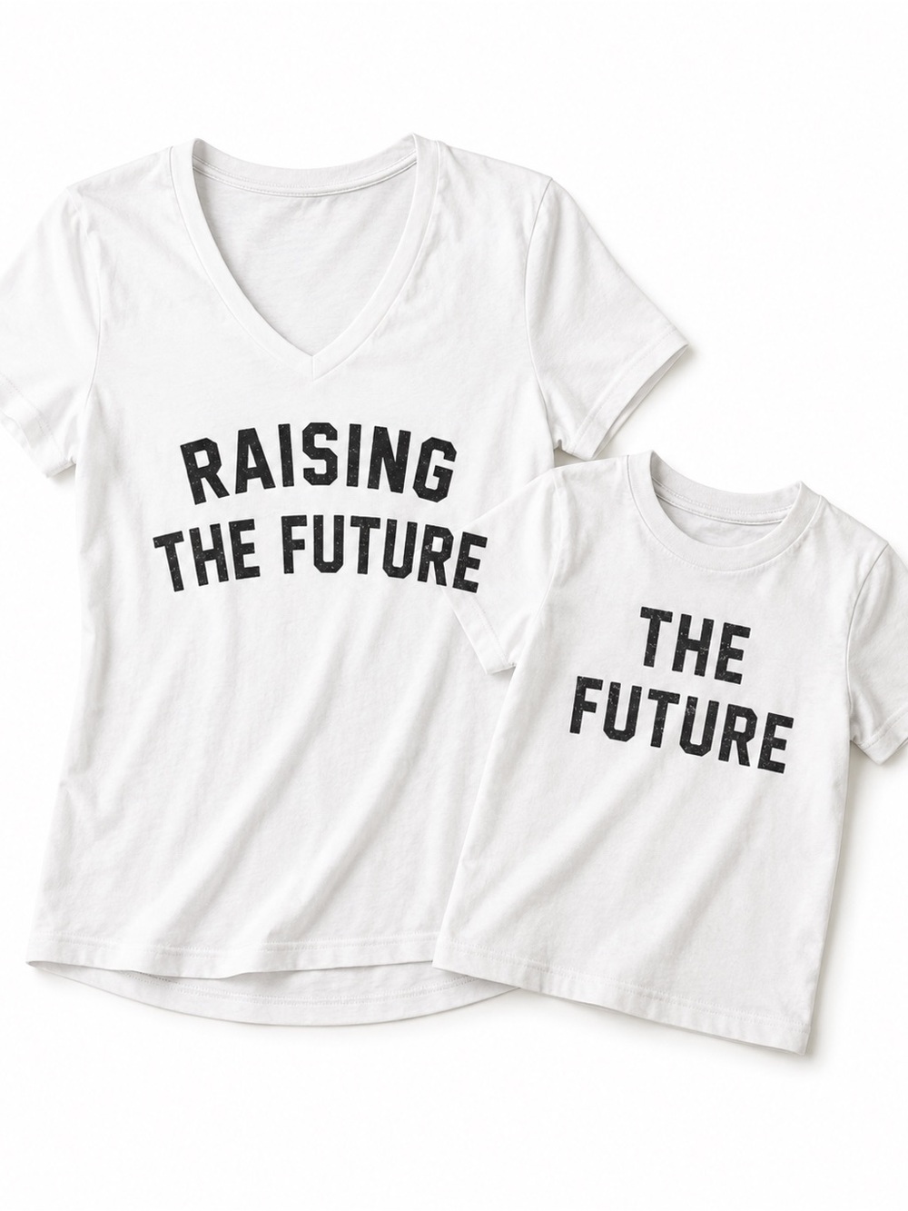 Mama & Me Matching Graphic Tee Set XL Mom & 3T Kids White Family Shirts